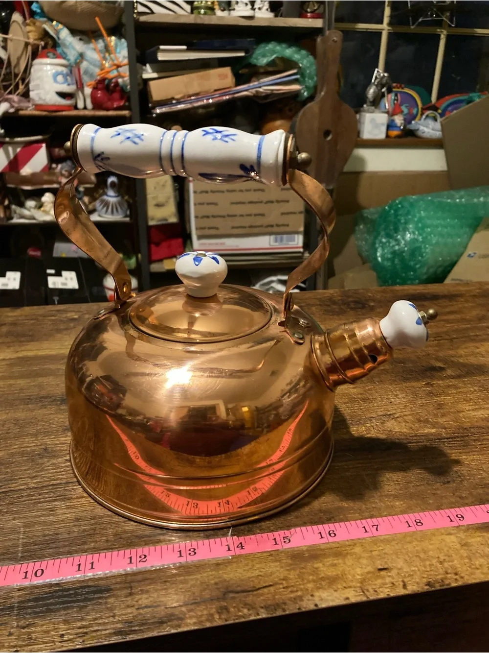 Vintage copper teapot